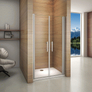 Aica porte de douche pivotante 800x1970mm pivotante à 180° 6mm verre anti-calcaire installation en niche porte de douche Aica porte de douche pivotante 800x1970mm pivotante à 180° 6mm verre anti-calcaire installation en niche porte de douche